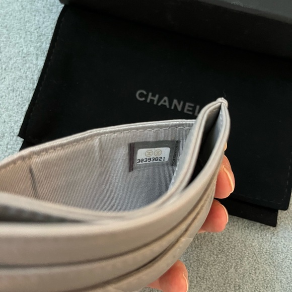 CHANEL Boy Card Case Wallet grey caviar leather - Picture 10 of 12